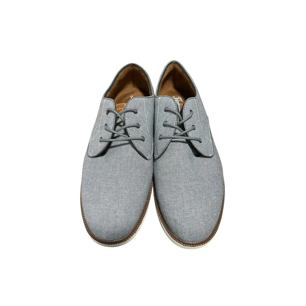 Florsheim Highland Jr Boys Oxford Shoes | Gray Canvas | Size 6.5 Big Kid